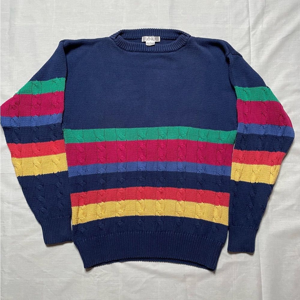 ReUnion Blue and Red Crewneck Pull Over